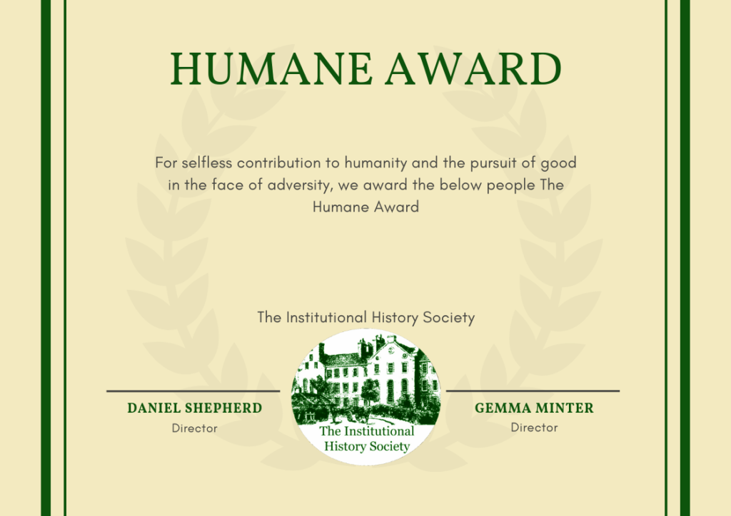 historical humane behaviour awards