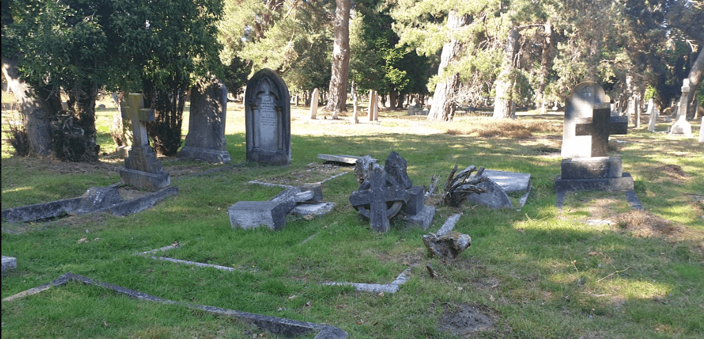 Fallen Gravestones Brookwood