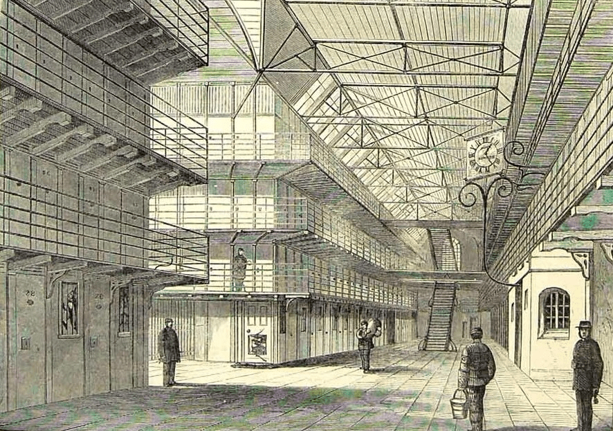 Illustration of the insane of Chatham Prison