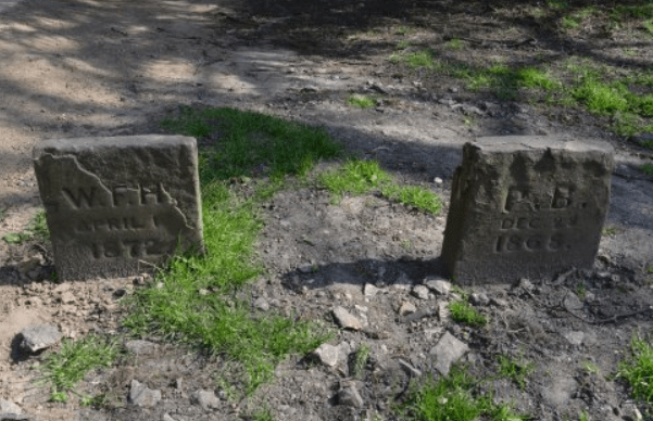 The gravestones of William Frederick Horry and Priscilla Biggadike