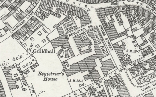 Map of the Guildhall Beverley