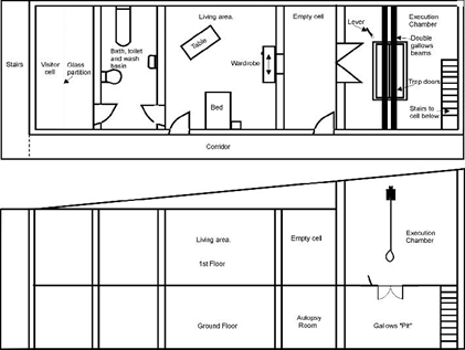 Execution floorplan Holloway Prison