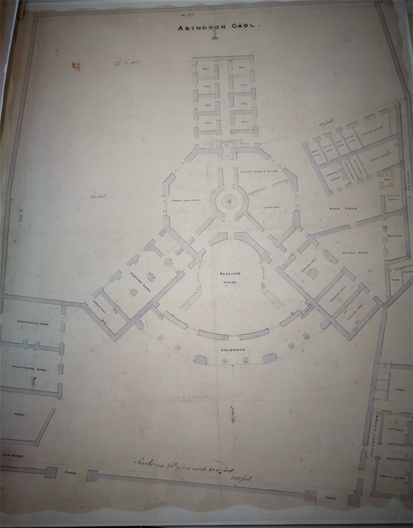 Architectural plans of Abingdon Gaol 1861- First floor