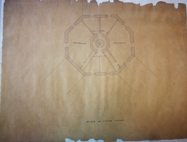 Architectural plans of Abingdon Gaol 1861- Third floor