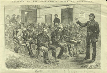 Sketches in the Clerkenwell House of Correction, showing prisoners at work  